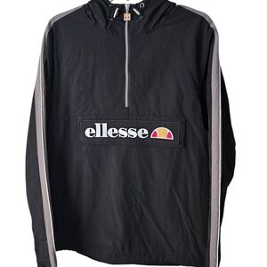 Ellesse Black and Gray Hooded Jacket